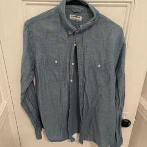 Express Men's Large Chambray Button Down Shirt!